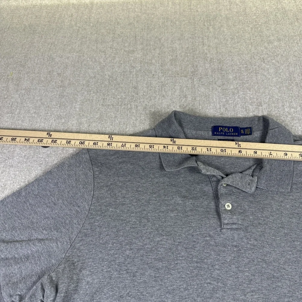 Polo Ralph Lauren Polo‎ Shirt Men XL Gray Classic Fit Short Sleeve Pony Logo